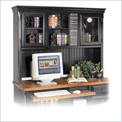 Kathy Ireland By Martin Southampton Office Storage Hutch in Distressed Onyx