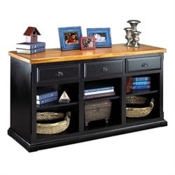 Kathy Ireland By Martin Southampton Office 3 Drawer Console in Distressed Onyx