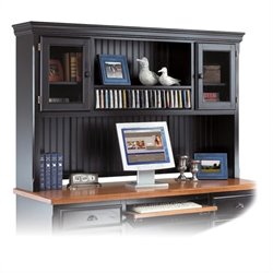 Kathy Ireland By Martin Southampton Office Deluxe Hutch in Distressed Onyx