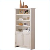 Kathy Ireland Home by Martin Furniture Tribeca Loft Lower Door 4 Shelf Wood Bookcase in White