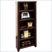 Kathy Ireland Home by Martin Furniture Tribeca Loft 4 Shelf Wood Bookcase in Cherry