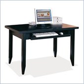 Kathy Ireland Home by Martin Furniture Tribeca Loft Wood Table Desk With Keyboard Pullout in Black 