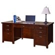 ADD TO YOUR SET: Kathy Ireland Home by Martin Furniture Tribeca Loft Double Pedestal Wood Executive Desk in Cherry