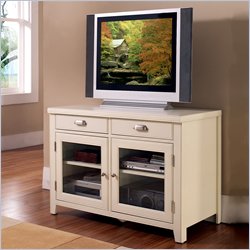 Kathy Ireland Home by Martin Furniture 41" Tribeca Loft Wood Plasma TV Stand in White Finish