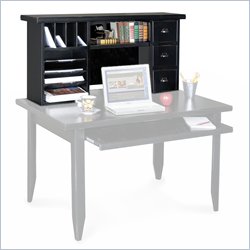 Kathy Ireland Home by Martin Furniture Tribeca Loft Black Hutch for Writing Table