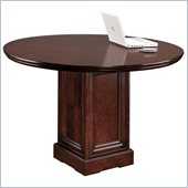 Kathy Ireland Home by Martin Furniture Mount View Round 4' Conference Table in Cherry Cobblestone