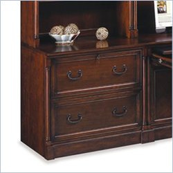 Kathy Ireland Home by Martin Furniture Mount View 2 Drawer Lateral Wood File Cabinet in Cherry Cobblestone