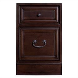Kathy Ireland Home by Martin Furniture Mount View 2 Drawer Mobile Wood File Cabinet in Cherry Cobblestone