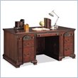 Kathy Ireland Home by Martin Furniture Nottingham Double Pedestal Wood Executive Computer Desk in Cherry 