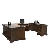 Martin Furniture Beaumont U-Shaped Desk in Deep Java Finish