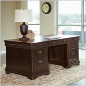 Martin Furniture Beaumont Double Pedestal Desk in Deep Java Finish