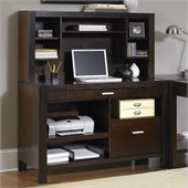 Martin Furniture Carlton Internet Credenza w/ Hutch in Bourbon