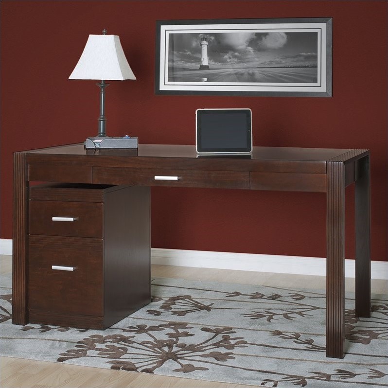 Martin Furniture Carlton Laptop / Writing Desk in Bourbon Finish