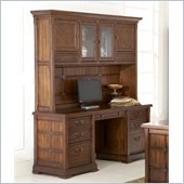 Kathy Ireland by Martin Portland Loft Credenza Desk w/ Hutch in Clove