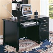 Kathy Ireland by Martin Tribeca Loft Black Single Pedestal Desk