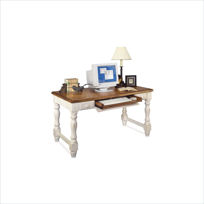 Kathy Ireland Home by Martin Furniture Southampton Wood Writing Desk in Oyster White