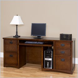Kathy Ireland Home by Martin Furniture California Bungalow Wood Credenza Desk in Mission... by Kathy Ireland