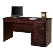 Kathy Ireland Home by Martin Furniture Huntington Club Solid Wood Computer Desk in Distressed Cherry