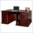 ADD TO YOUR SET: Kathy Ireland Home by Martin Furniture Huntington Club Wood Executive Desk in Distressed Cherry