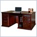 Kathy Ireland Home by Martin Furniture Huntington Club Wood Executive Desk in Distressed Cherry