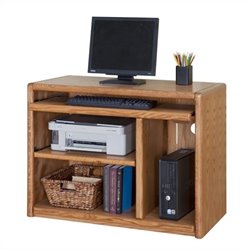 Kathy Ireland Home by Martin Furniture  Contemporary Wood Computer Cart in Oak