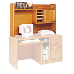 Kathy Ireland Home by Martin Furniture Contemporary Organizer Desk Hutch in Oak by Kathy Ireland