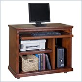 Kathy Ireland Home by Martin Furniture Huntington Oxford Wood Computer Cart in Distressed Burnish