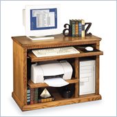 Kathy Ireland Home by Martin Furniture Huntington Oxford Wood Computer Cart in Distressed Wheat