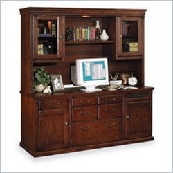 Kathy Ireland Home by Martin Furniture Huntington Oxford Credenza and Storage Hutch Set in... by Kathy Ireland