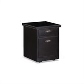 Kathy Ireland Home by Martin Furniture Tribeca Loft 2 Drawer Mobile Wood File Storage Cabinet in Black 