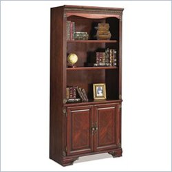 Kathy Ireland Home by Martin Furniture Nottingham 3 Shelf Wood Bookcase in Cherry