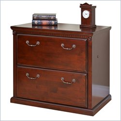 Kathy Ireland Home by Martin Furniture Huntington Club 2 Drawer Lateral Wood File Cabinet in Distressed Cherry