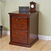 Kathy Ireland Home by Martin Furniture Huntington Club 2 Drawer Solid Wood Vertical File Storage Cabinet in Distressed Cherry