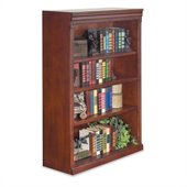 Kathy Ireland Home by Martin Furniture Huntington Club Solid Wood 4-Shelf Bookcases in Distressed Cherry