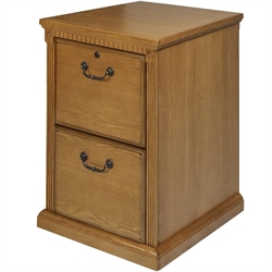Kathy Ireland Home by Martin Furniture Huntington Oxford 2 Drawer Vertical Wood File Cabinet in Distressed Wheat