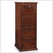 Kathy Ireland Home by Martin Furniture Huntington Oxford 4 Drawer Vertical Wood File Storage Cabinet in Distressed Burnish