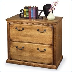 Kathy Ireland Home by Martin Furniture Huntington Oxford Lateral 2 Drawer Wood File Storage Cabinet in Wheat