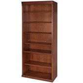 Kathy Ireland Home by Martin Furniture Huntington Oxford 7-Shelf 84H Wood Bookcase in Burnish