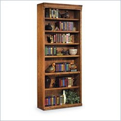 Kathy Ireland Home by Martin Furniture Huntington Oxford 7 Shelf 84H Wood Bookcase in Wheat
