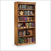 Kathy Ireland Home by Martin Furniture Huntington Oxford 6 Shelf 72H Wood Bookcase in Wheat