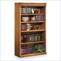 Kathy Ireland Home by Martin Furniture Huntington Oxford 5 Shelf 60H Wood Bookcase in Wheat
