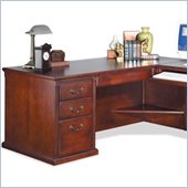 Kathy Ireland Home by Martin Furniture Huntington Club Right Hand Facing 68 W Executive Desk in Distressed Cherry