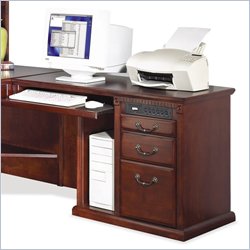 Kathy Ireland Home by Martin Furniture Huntington Club Right Computer Return in Distressed Cherry