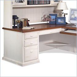 Kathy Ireland Home by Martin Furniture Southampton Executive L-Shaped Desk to be used with Computer Return in Oyster