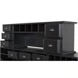 ADD TO YOUR SET: Kathy Ireland Home by Martin Furniture Tribeca Loft Black Office Short Reception Desk Hutch