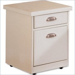 Kathy Ireland Home by Martin Furniture Tribeca Loft Office 2 Drawer Mobile Wood File Storage Cabinet in White
