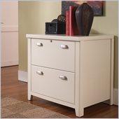 Kathy Ireland Home by Martin Furniture Tribeca Loft Office 2 Drawer Lateral Wood File Storage Cabinet in Distressed White 