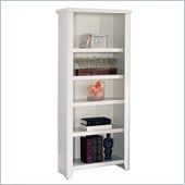 Kathy Ireland Home by Martin Furniture Tribeca Loft Small 5 Shelf Wood Bookcase in White