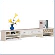 ADD TO YOUR SET: Kathy Ireland Home by Martin Furniture Tribeca Loft White Long Reception Desk Hutch with 3 Drawers