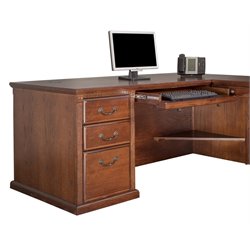 Kathy Ireland Home by Martin Furniture Huntington Oxford Right Facing 68 Executive Desk in Burnish